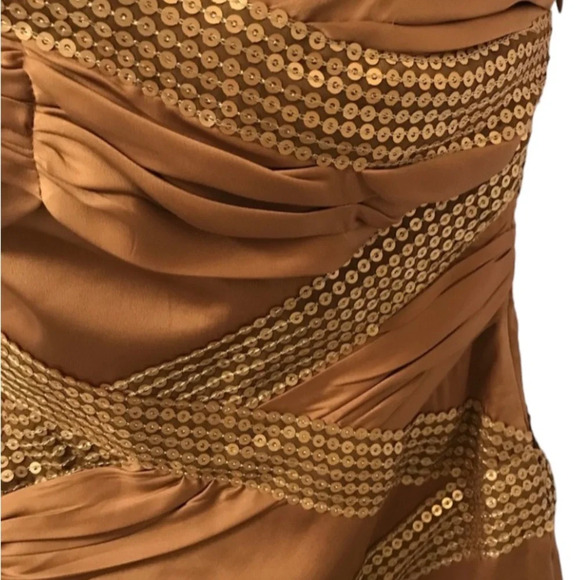 Arden B. Bronze & Gold Bandage Bodycon Dress - Picture 6 of 7